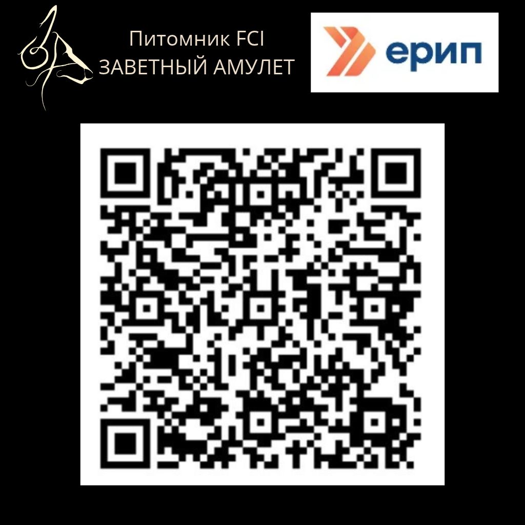 QR-код ЕРИП ЕПОС для оплаты брони в питомнике Заветный Амулет